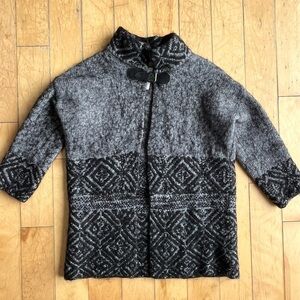 Chiaramente Knit Vest 3/4 Sleeves Made in Italy Wool Alpaga Blend Size Small